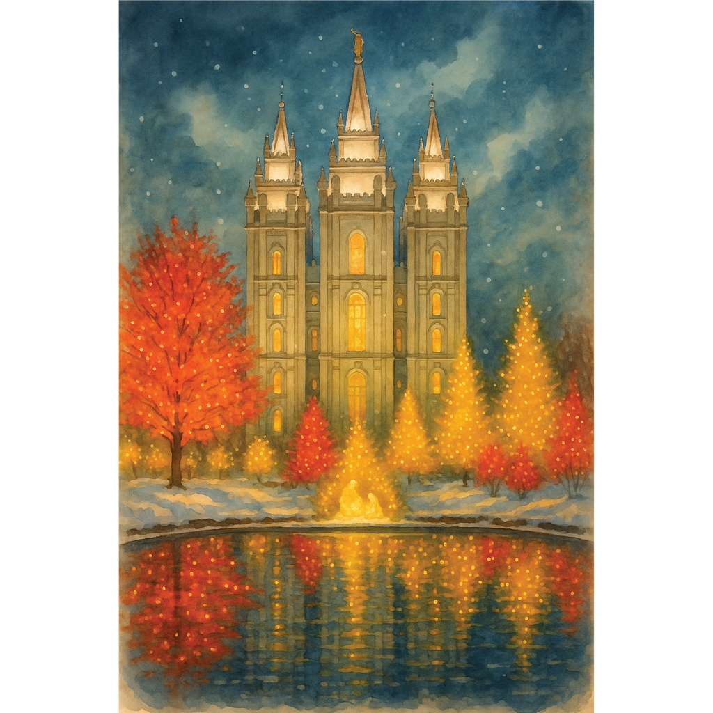 Christmas at Temple Square Wooden Puzzle