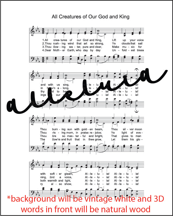 Mini Hymn Sign