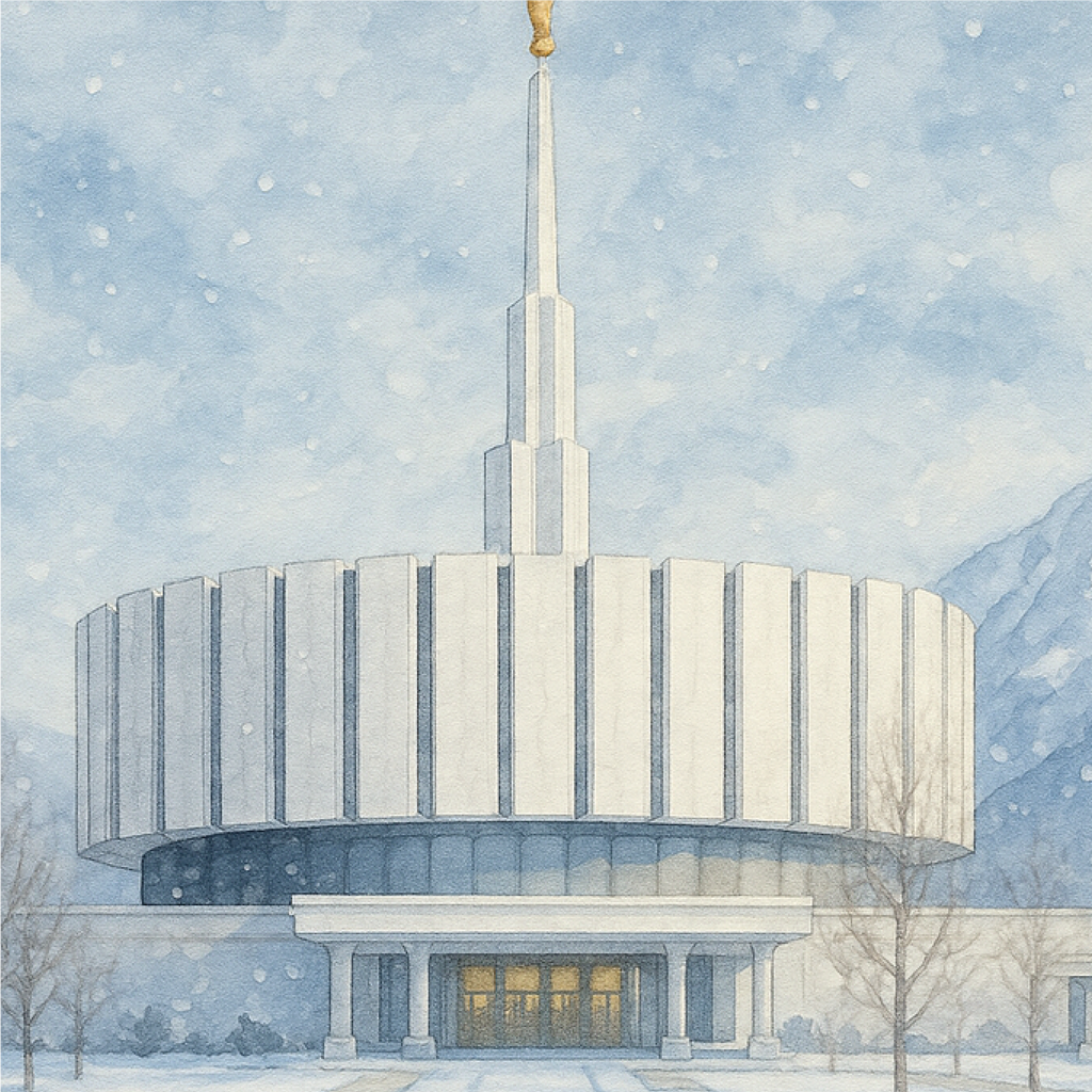 Classic Ogden, Utah - Winter Wooden Puzzle