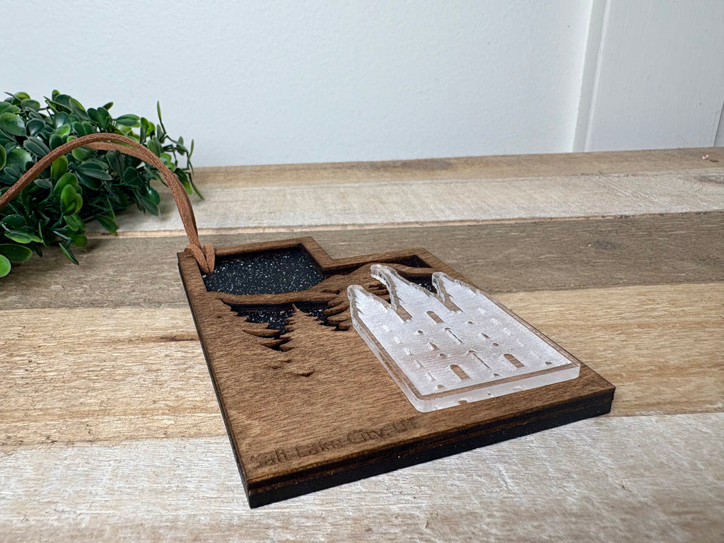 Layered Wood Temple Ornament
