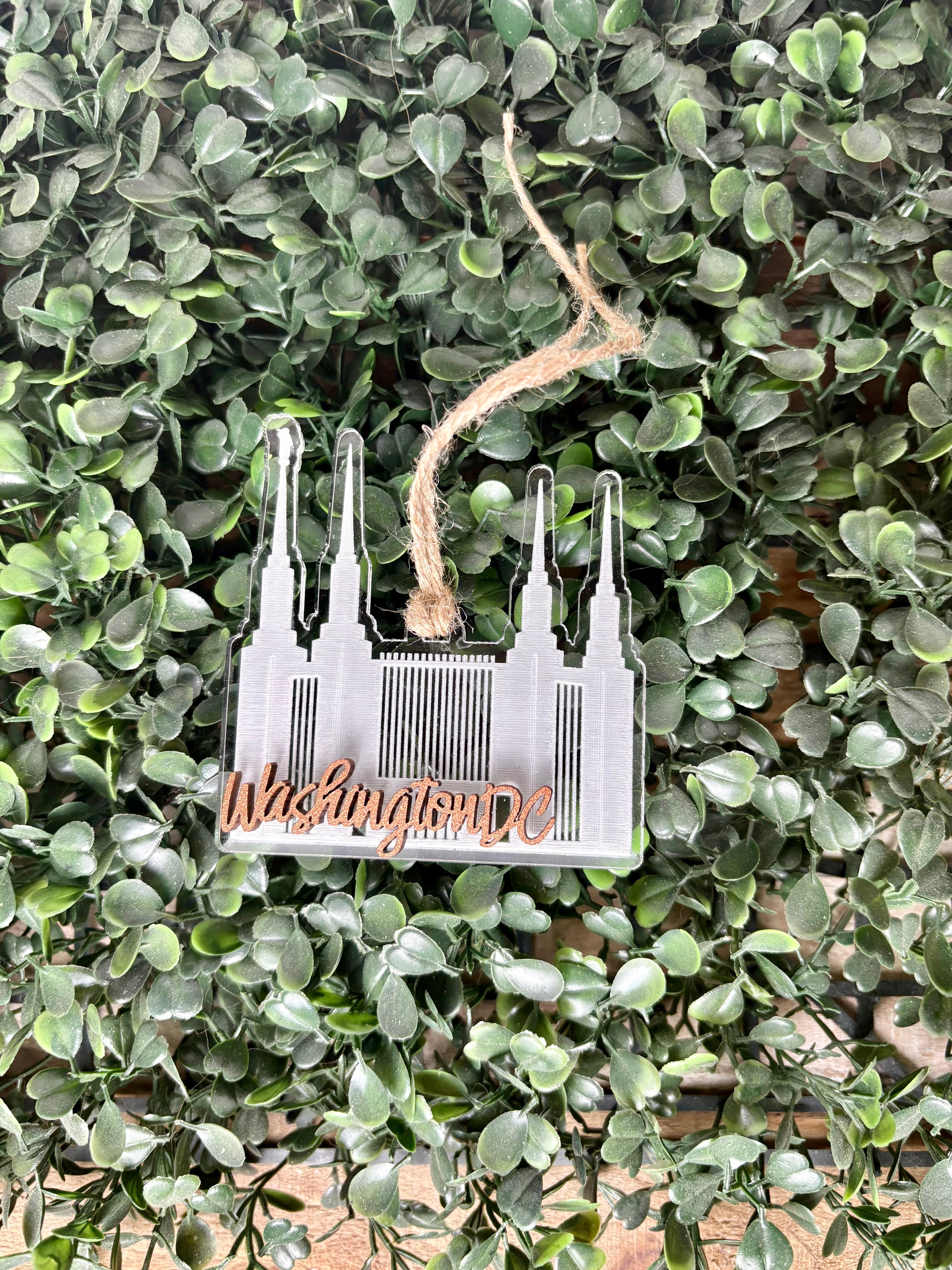 Engraved Acrylic Temple Ornament