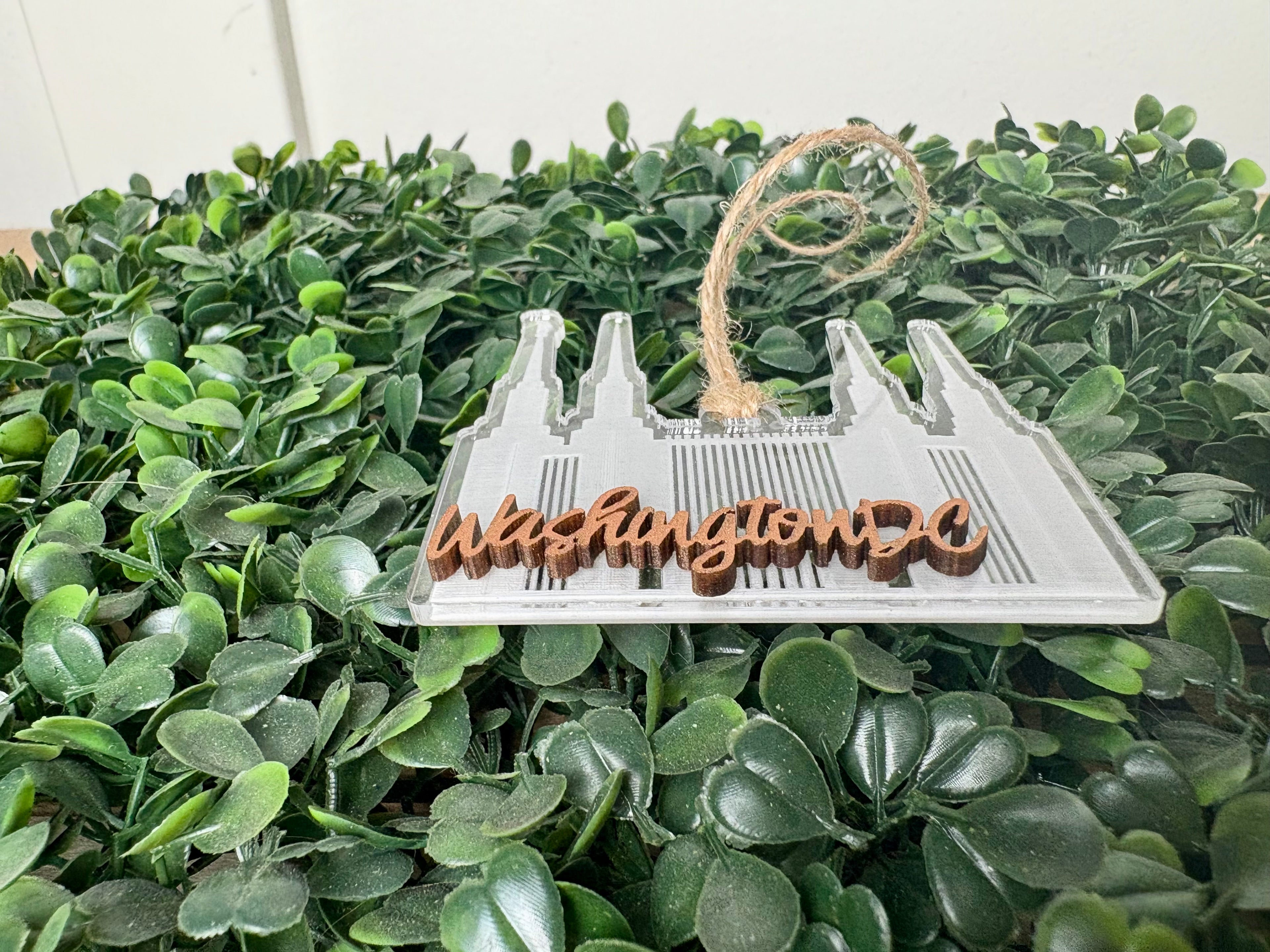 Engraved Acrylic Temple Ornament