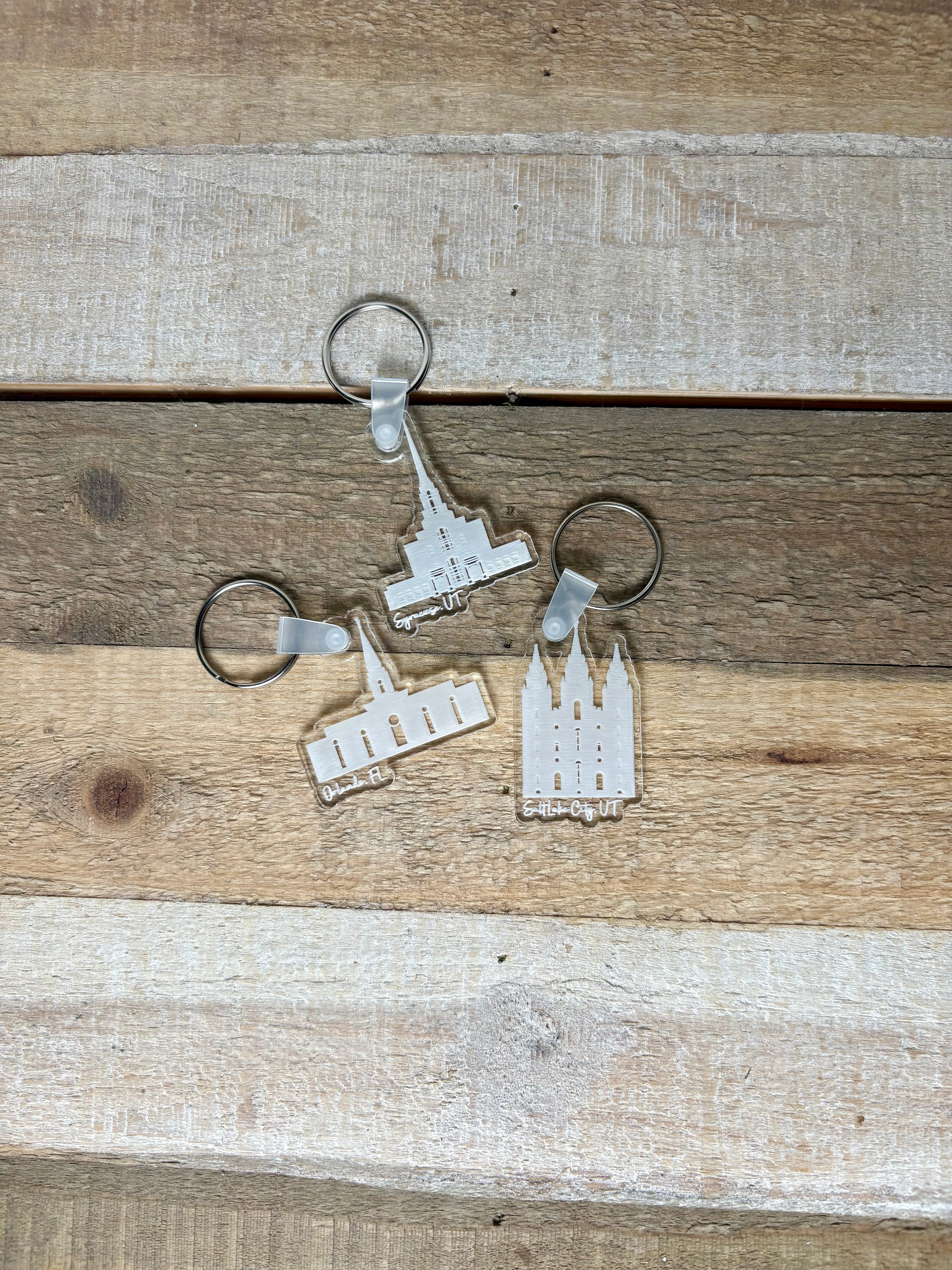 Engraved Temple Keychain