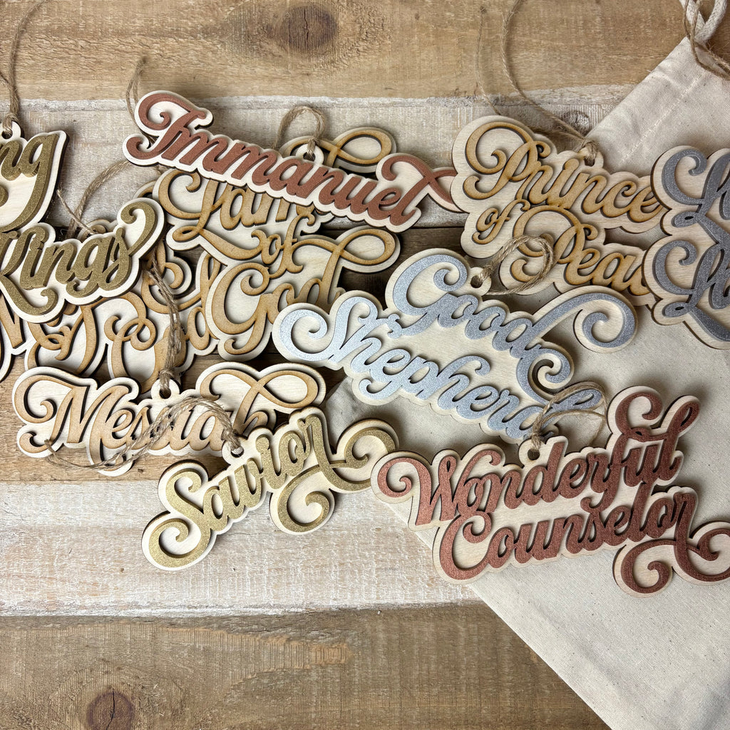 25 Names of Christ Advent Ornaments