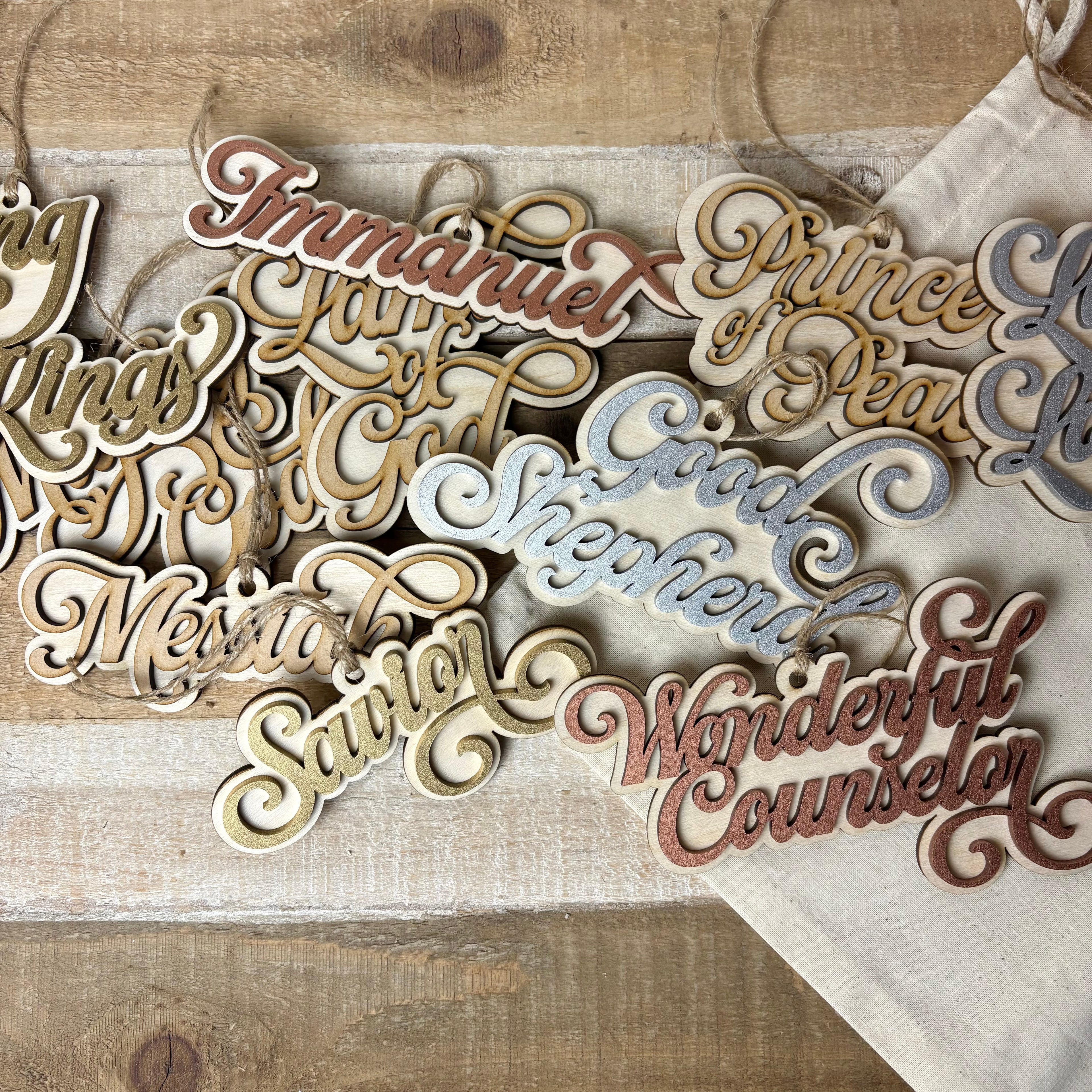 25 Names of Christ Advent Ornaments