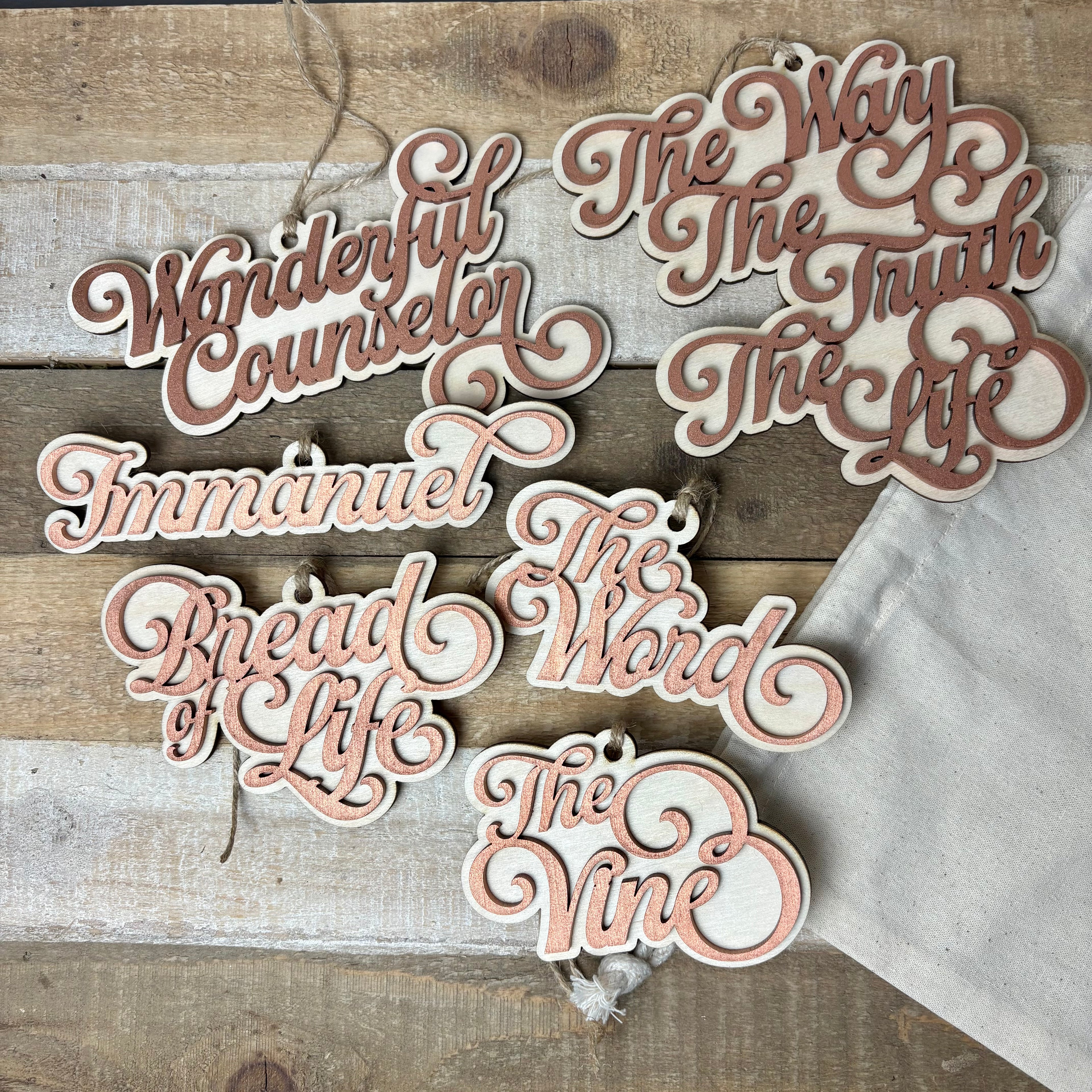 25 Names of Christ Advent Ornaments
