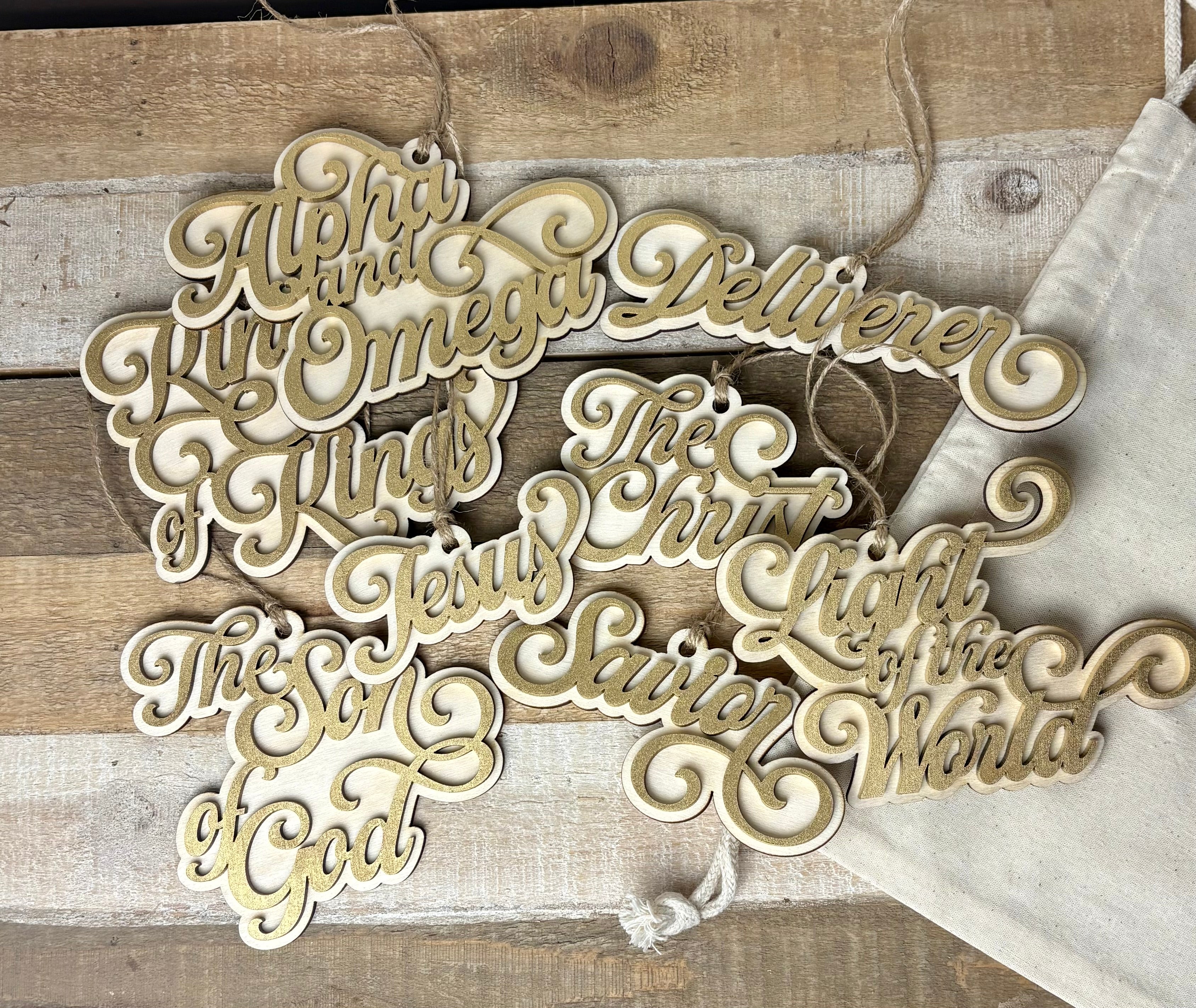 25 Names of Christ Advent Ornaments