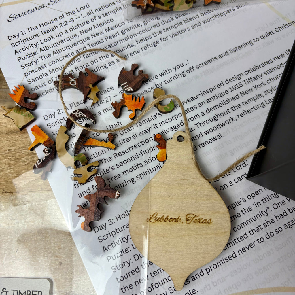 24 Days in His House: Mini Puzzle Ornament Advent Calendar