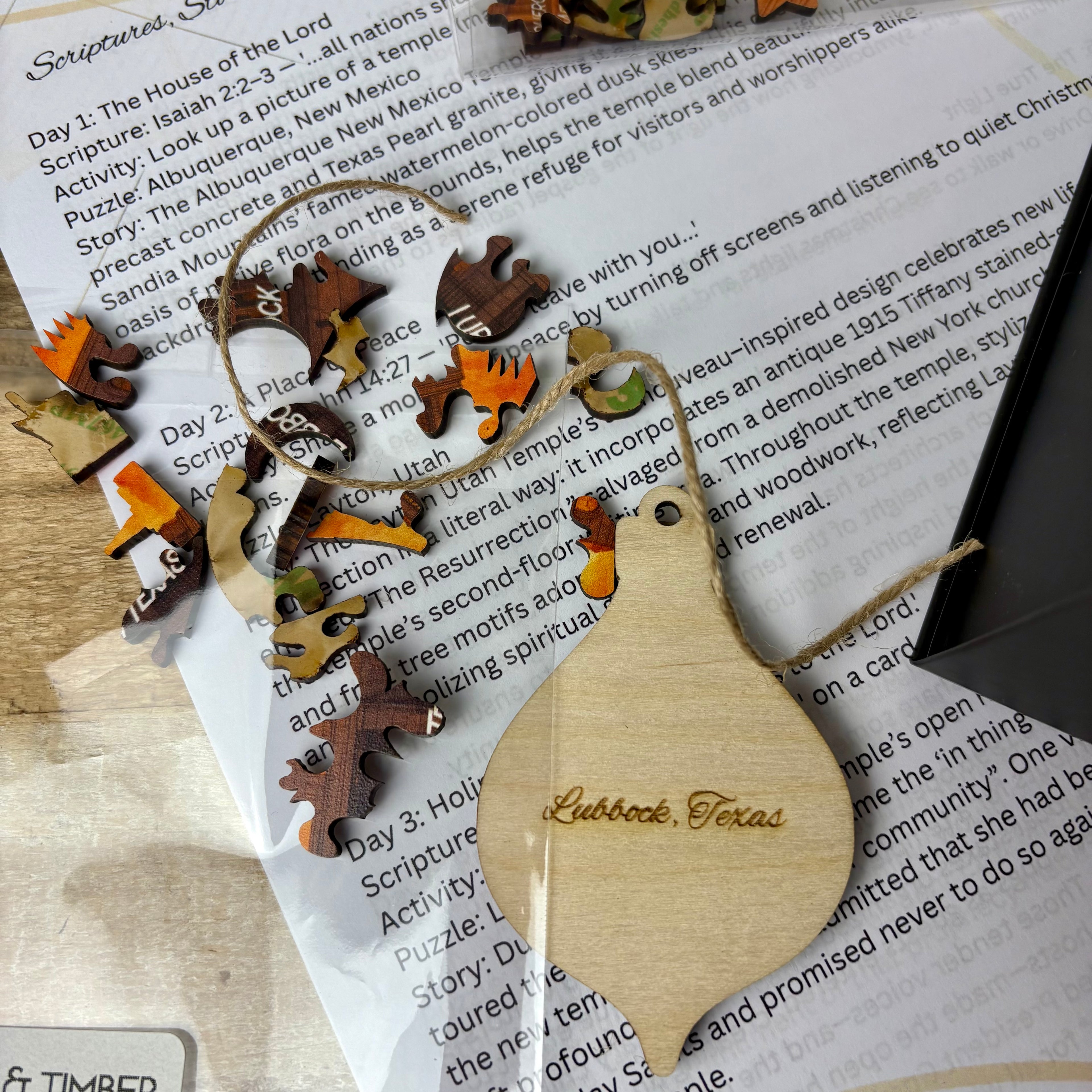 24 Days in His House: Mini Puzzle Ornament Advent Calendar