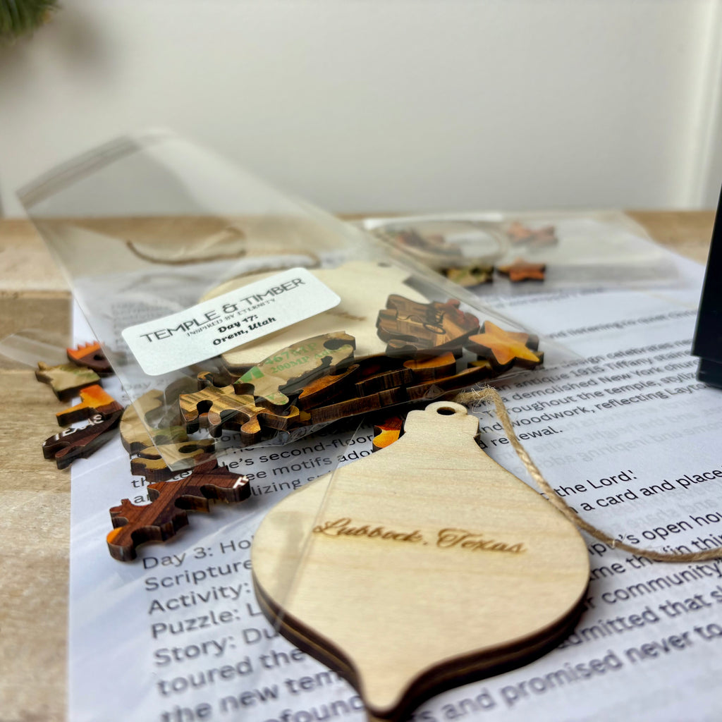 24 Days in His House: Mini Puzzle Ornament Advent Calendar