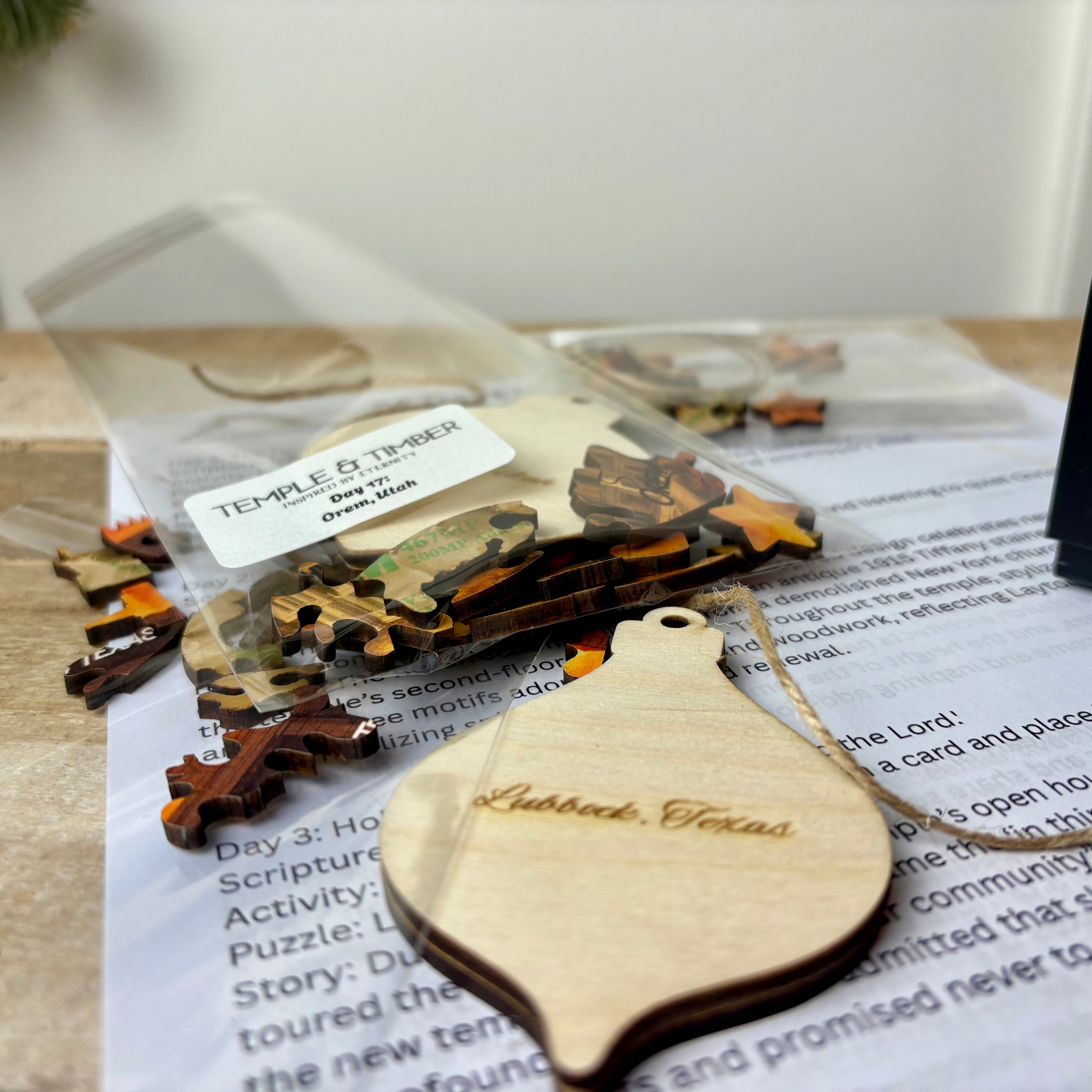 24 Days in His House: Mini Puzzle Ornament Advent Calendar
