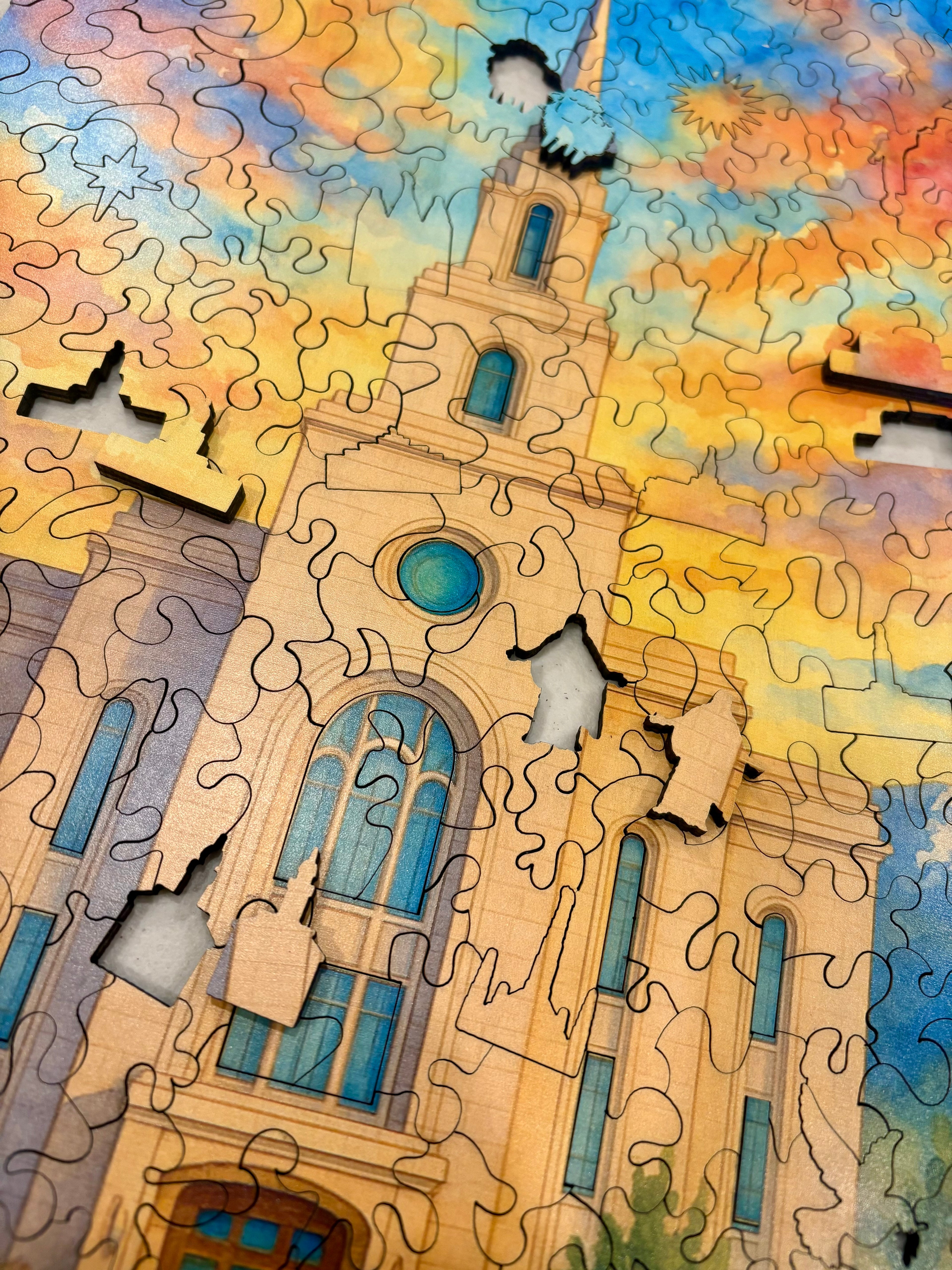 Wooden Puzzle - Layton, Utah Temple