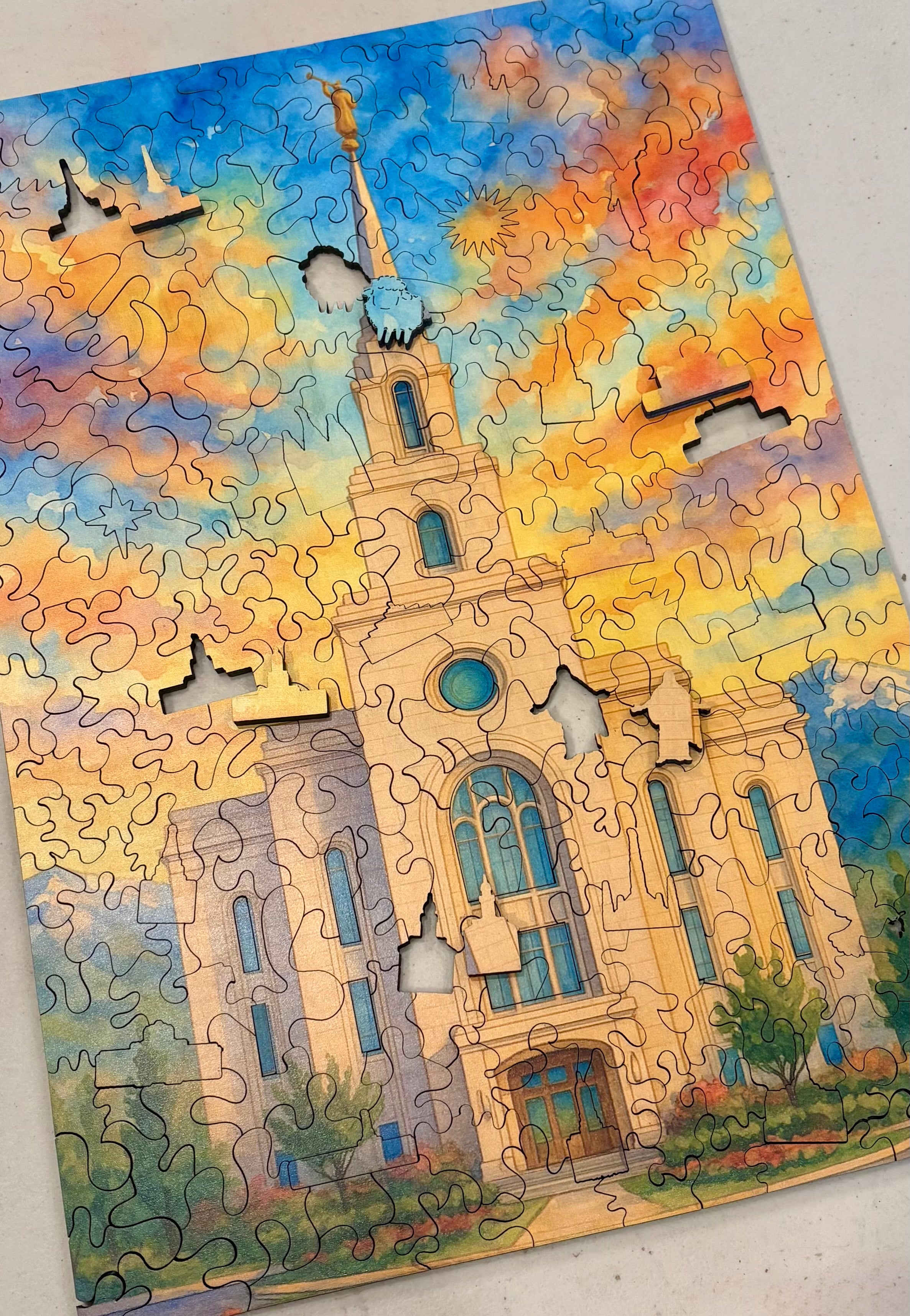 Wooden Puzzle - Layton, Utah Temple