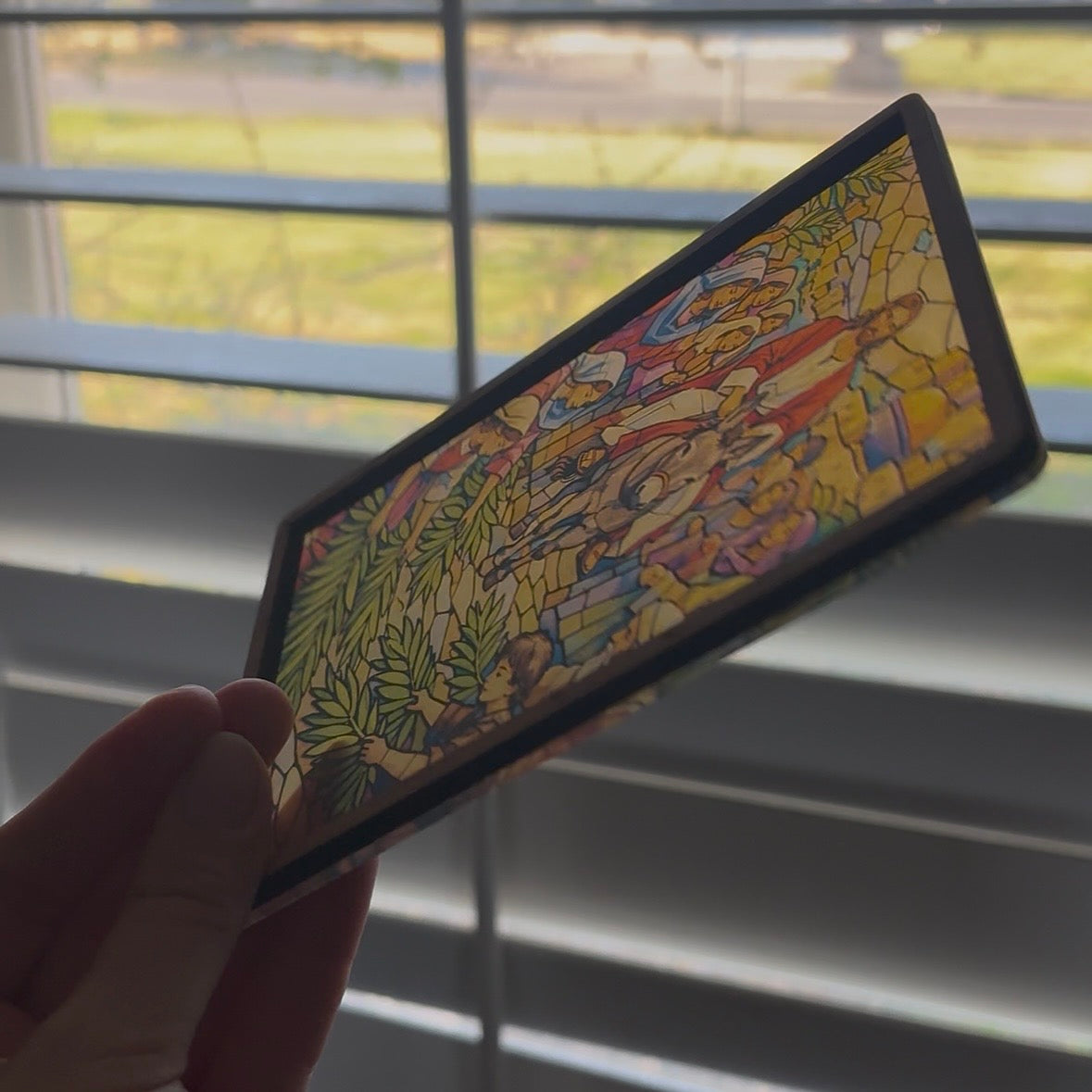 Faux Stained Glass Puzzle Frame – Palm Sunday Edition