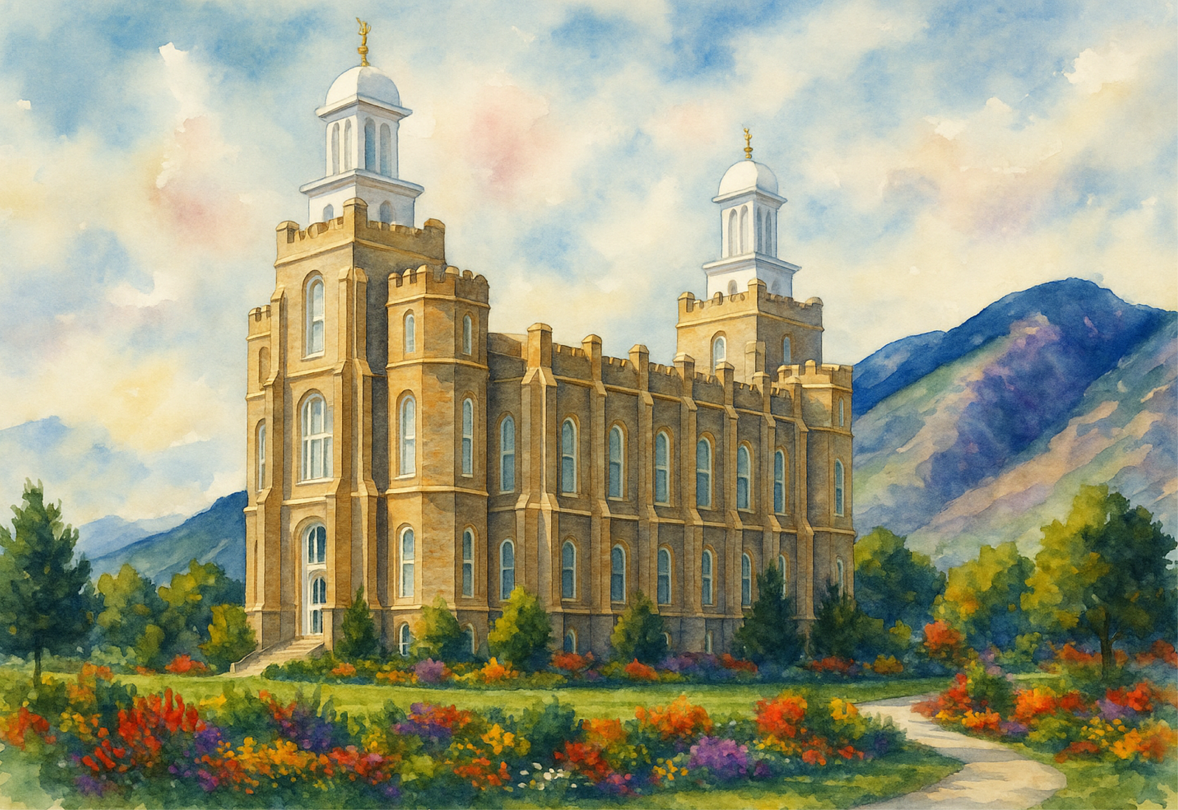 Logan, Utah Temple Wooden Puzzle