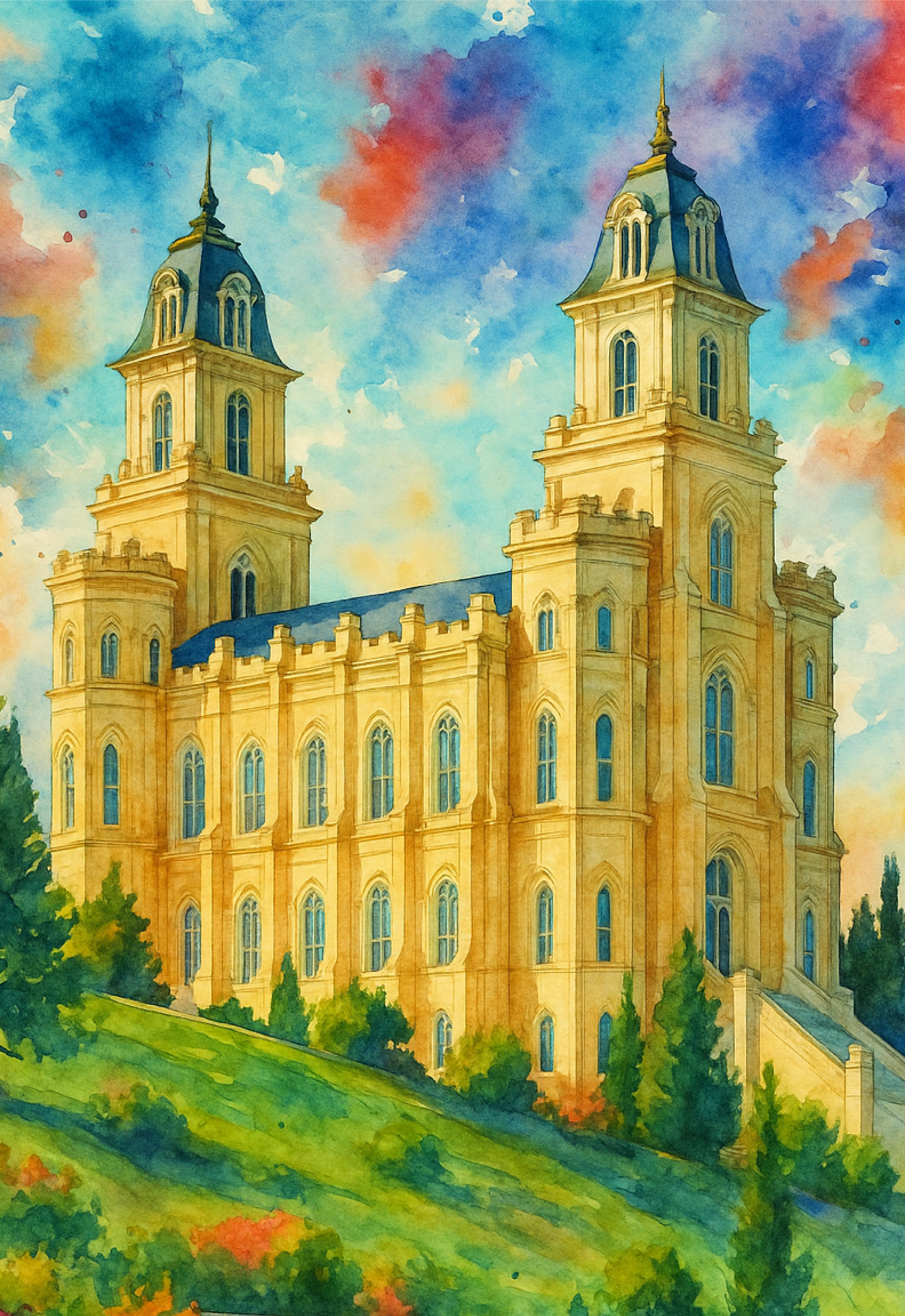 Manti, Utah Temple Wooden Puzzle