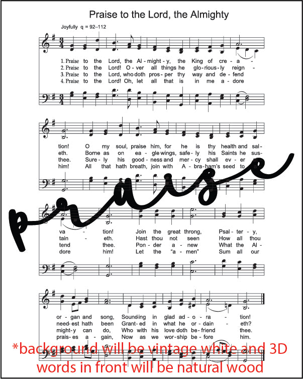 Mini Hymn Sign