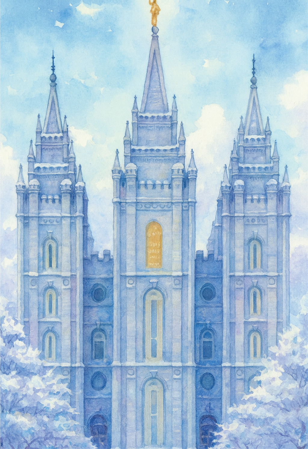 Salt Lake City, Utah - Winter Wooden Puzzle