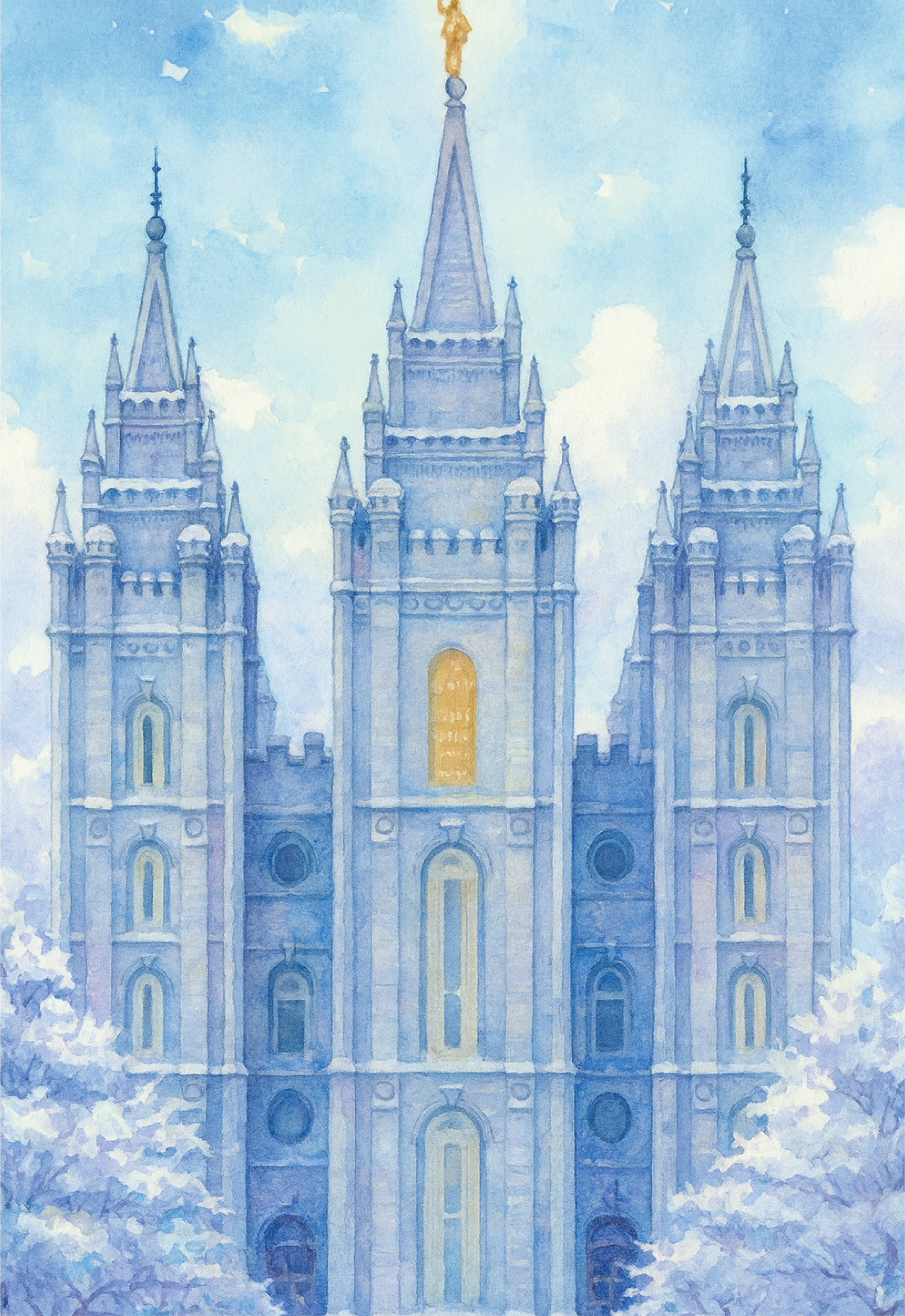 Salt Lake City, Utah - Winter Wooden Puzzle