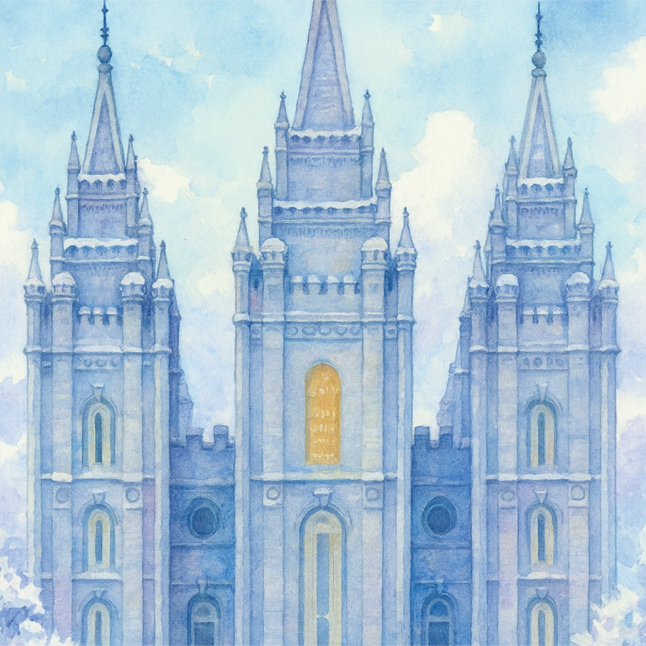 Salt Lake City, Utah - Winter Wooden Puzzle