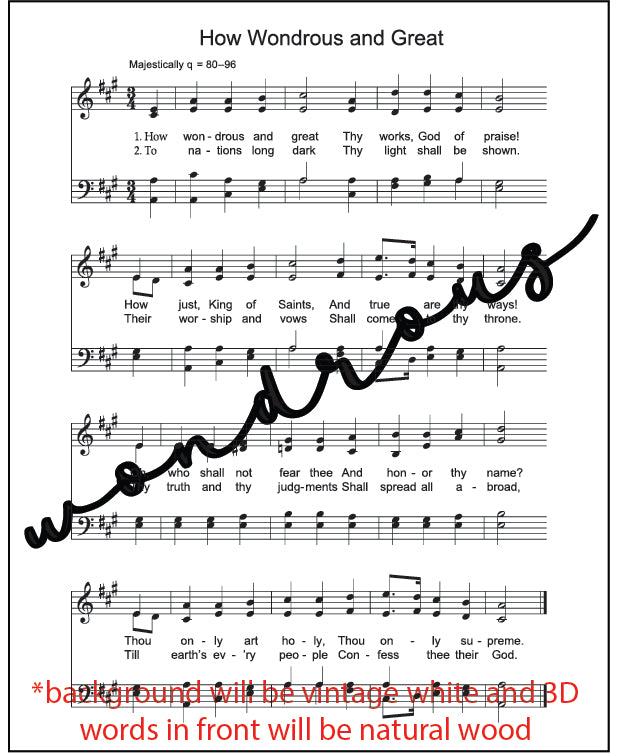 Mini Hymn Sign