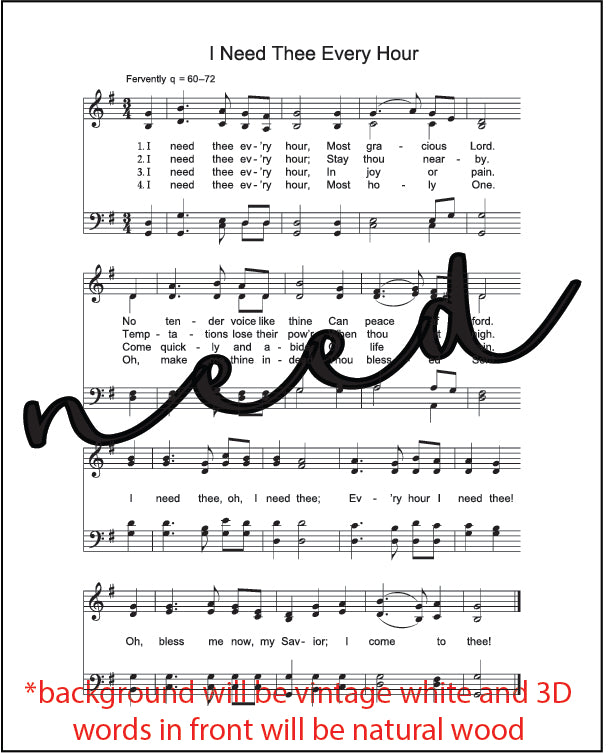 Mini Hymn Sign