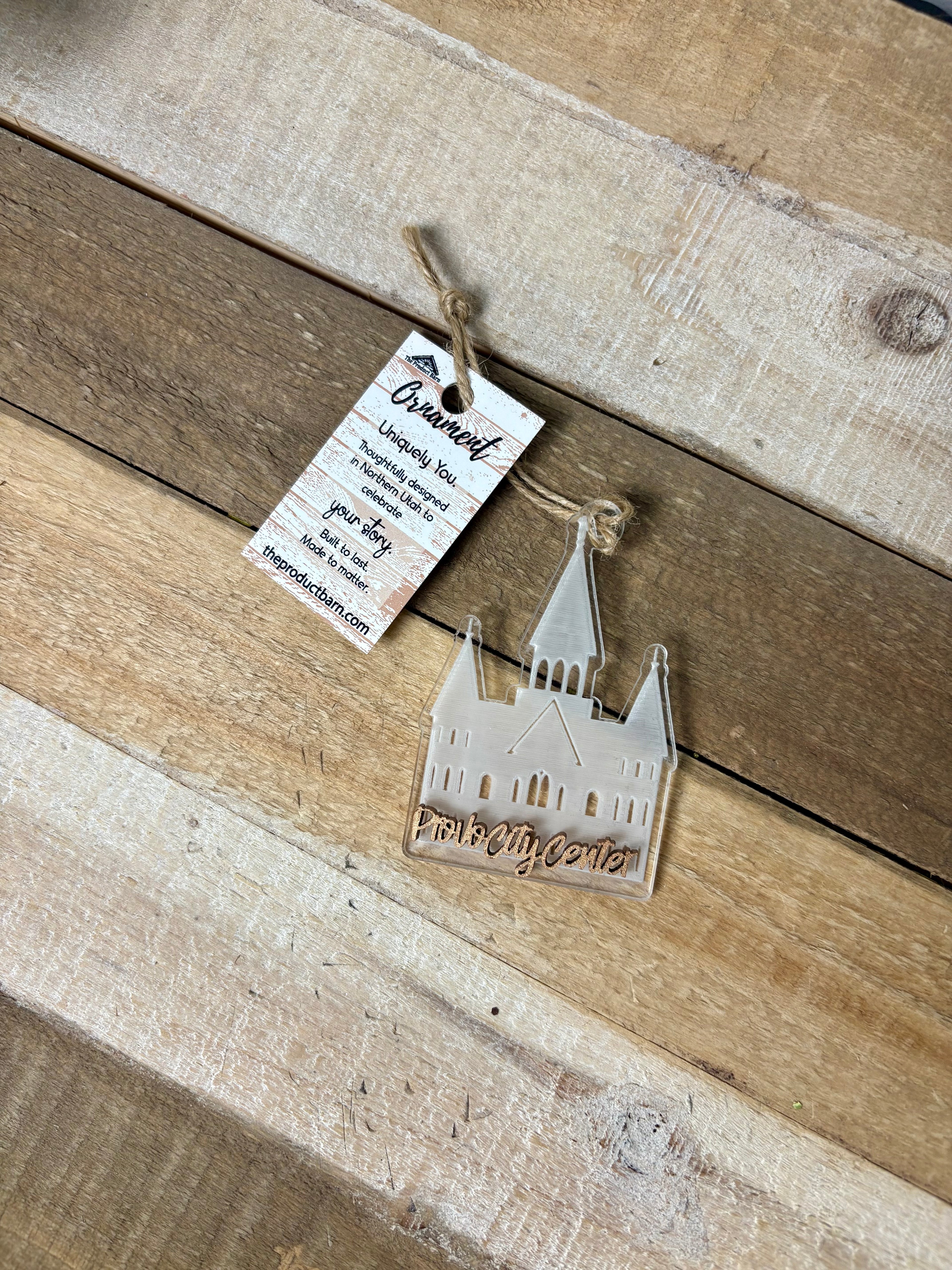 Engraved Acrylic Temple Ornament