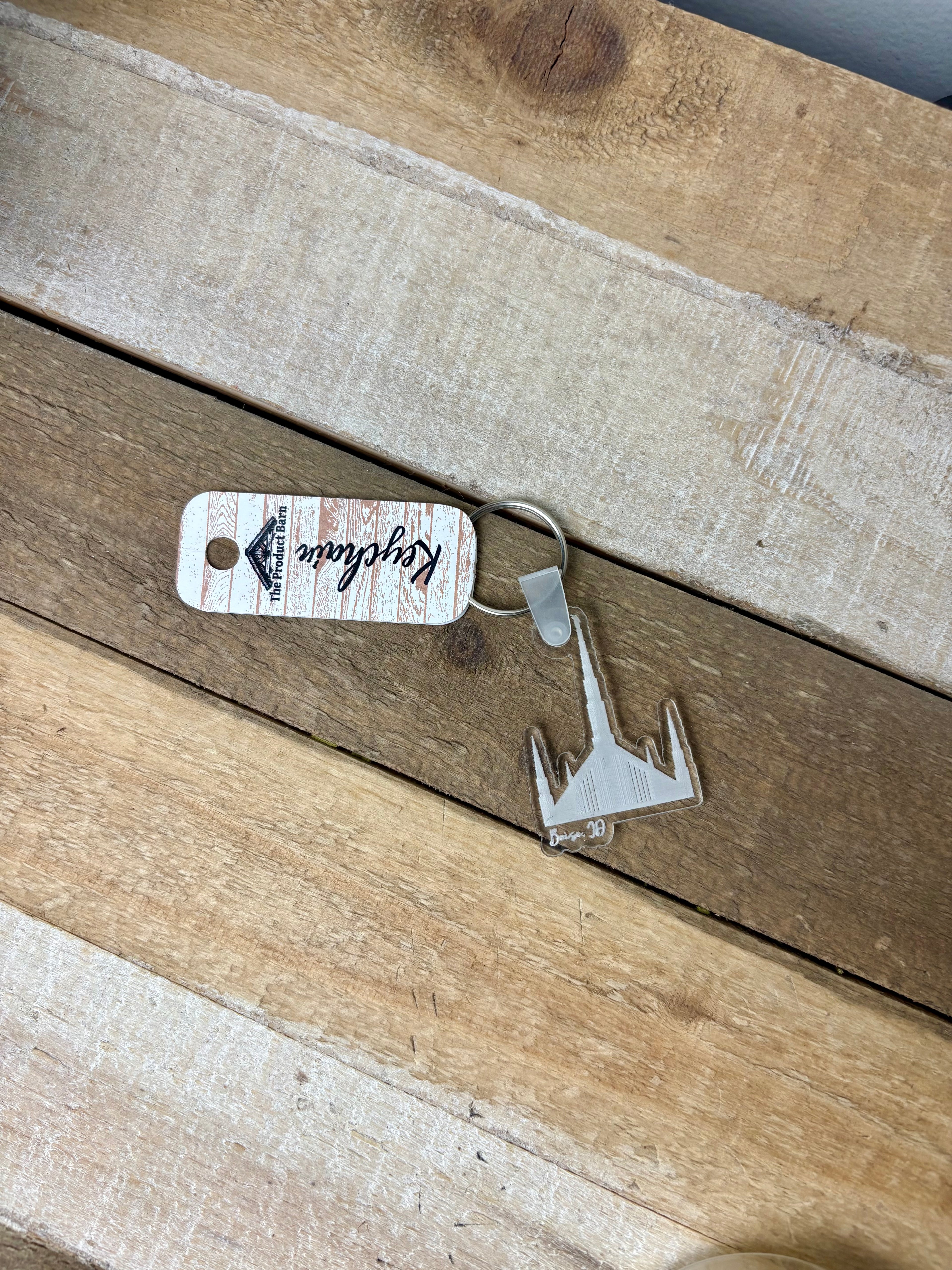 Engraved Temple Keychain