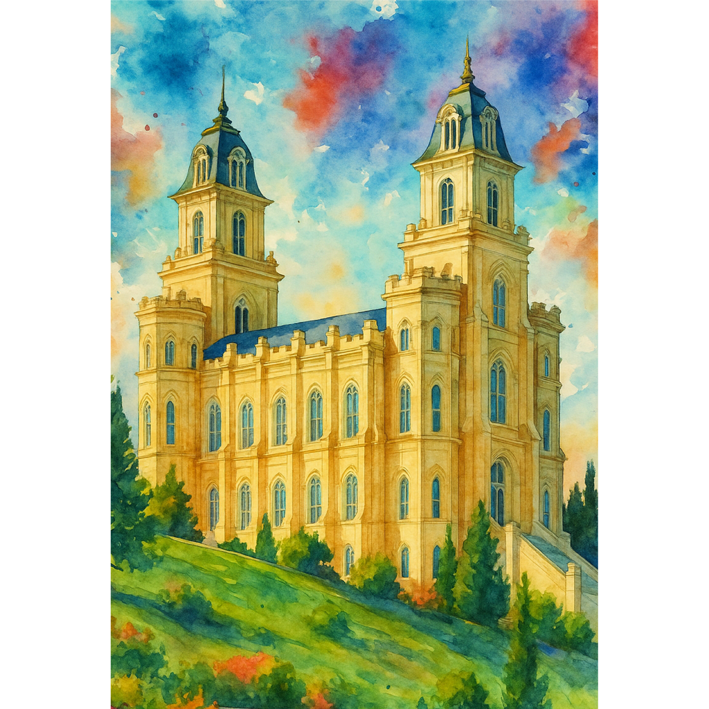 Manti, Utah Temple Wooden Puzzle
