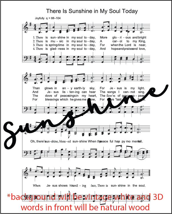Mini Hymn Sign